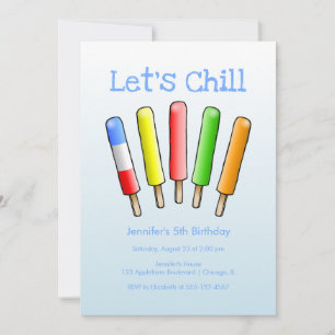 Let's Chill with Colourful Ice Invitation