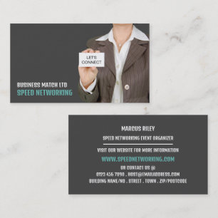 Let's Connect, Speed Networking Event Organizer Business Card