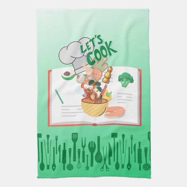 Let's Cook Kids  Kitchen Towel (Vertical)