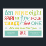 Let's Count Down New Year's Eve Party Invitation<br><div class="desc">These stylish holiday party invitations add a modern and elegant touch to your holiday celebration. Design © www.berryberrysweet.com</div>