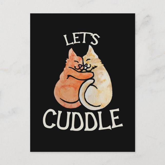 lets cuddle cats postcard (Front)