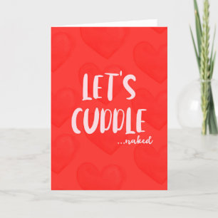 Let's Cuddle Naughty Valentine's Day Thank You Card