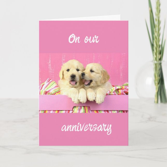 "LET'S CUDDLE" ON OUR ANNIVERSARY CARD (Front)