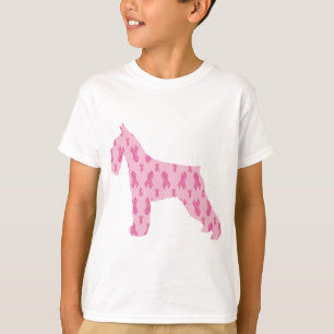 Lets Cure Cancer Ribbon Schnauzer T-Shirt