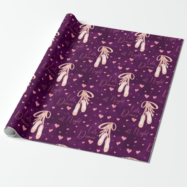 Lets Dance All Night Wrapping Paper (Unrolled)