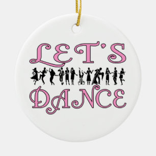 Let's Dance Dancing Couples Ceramic Ornament