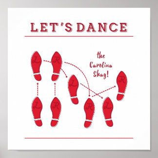 Let's Dance the Carolina Shag Poster