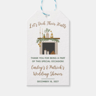 Let's Deck Their Halls! Bridal, Wedding Shower Gift Tags