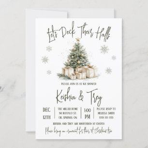 Let's Deck Their Halls, Holiday Bridal Shower Invitation