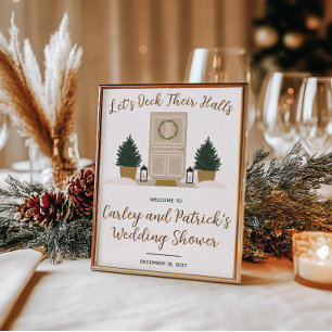 Let's Deck Their Halls Holiday Shower Welcome Sign