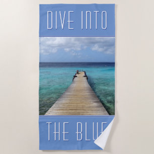 Let's dive into the Blue (customizable) Beach Towel