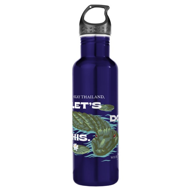 "Let's Do This" Alligator - The White Lotus 710 Ml Water Bottle (Front)