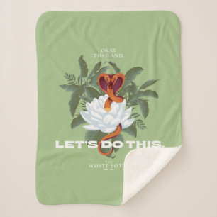 "Let's Do This" Cobra - The White Lotus Sherpa Blanket