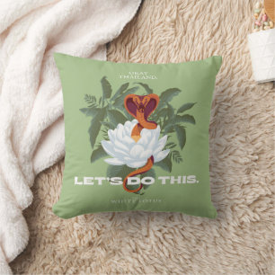 "Let's Do This" Cobra - The White Lotus Throw Pillow