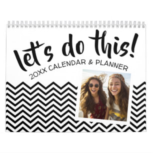 Let's Do This - Planner with Goals and 2 photos Calendar