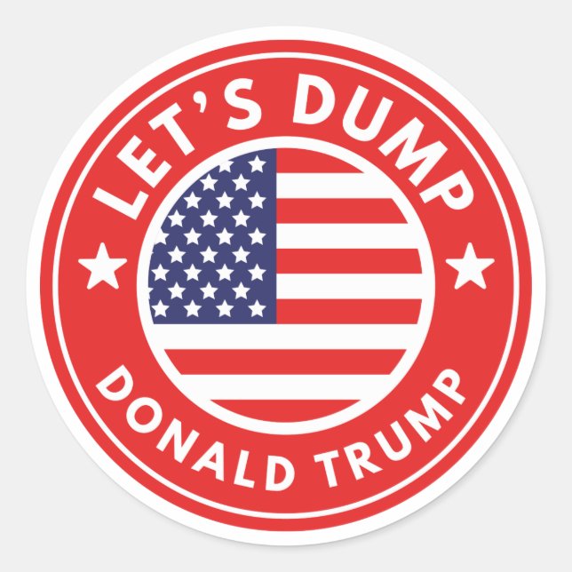 Let's Dump Donald Trump Classic Round Sticker (Front)