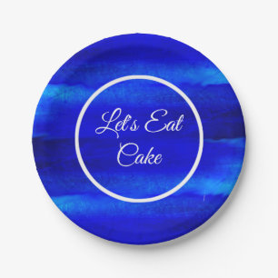Lets Eat Cake Ocean Blue Beach paper Plates