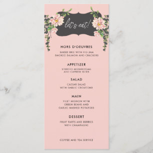 Let's Eat! Desert Cactus Bloom 5 Course Wedding Menu