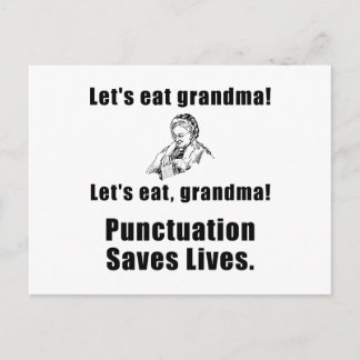 Lets Eat Grandma Postcard