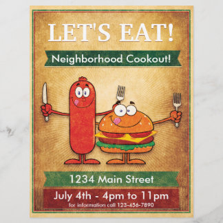 Let's Eat! Neighbourhood Cookout Flyer