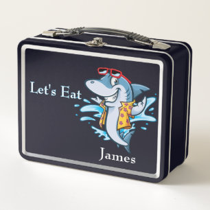 Let's Eat Shark Metal Lunch Box