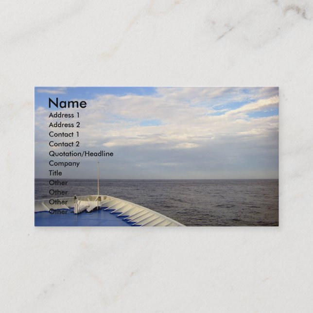 Let's Explore/Cruising Business-Profile Card (Front)