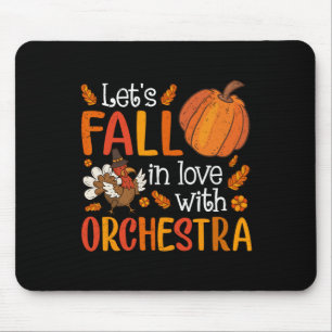 Lets Fall In Love With Orchestra Teacher Thanksgiv Mouse Pad