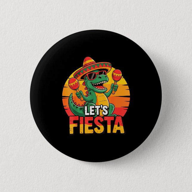 Let's fiesta  2 inch round button (Front)