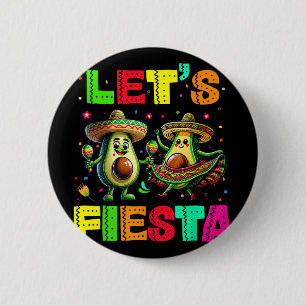 Lets Fiesta 5 Cinco De Mayo For Women Men Boys Gir 2 Inch Round Button