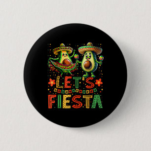 Lets Fiesta 5 Cinco De Mayo For Women Men Boys Gir 2 Inch Round Button