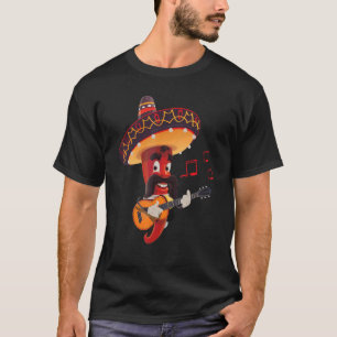 Let's Fiesta 5 De Mayo Viva Mexico Pepper Guitar T-Shirt