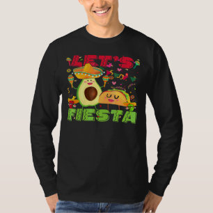Let's Fiesta Avocado And Tacos Cinco De Mayo Mexic T-Shirt