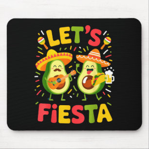 Let's fiesta avocado party vibes cinco de mayoLet' Mouse Pad