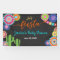 Let's Fiesta Baby shower banner Mexican Cactus