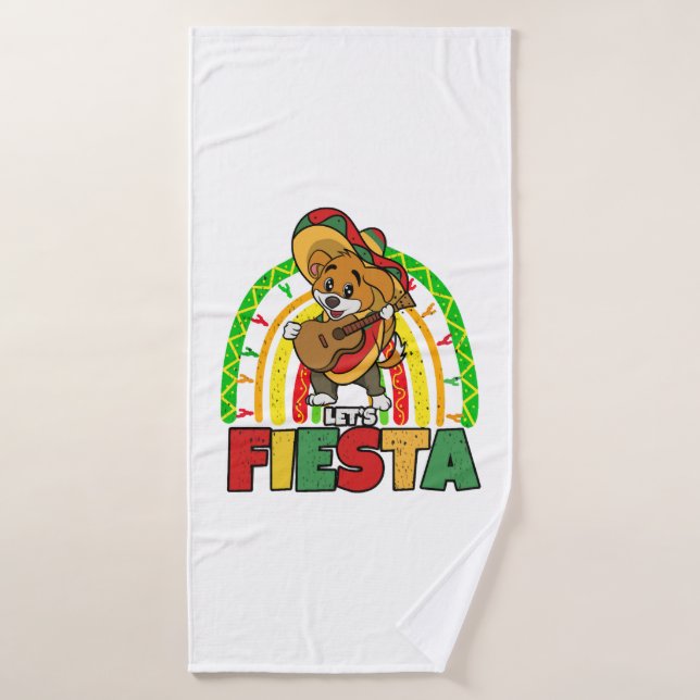 Lets Fiesta Chien (Serviette de bain)