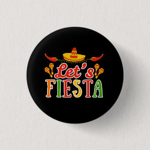Let's Fiesta Cinco de Mayo 1 Inch Round Button