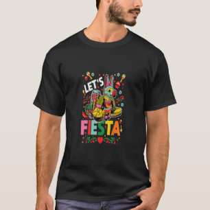 Let's Fiesta Cinco De Mayo Camisa Mexicana Hombre T-Shirt