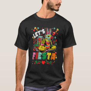 Let's Fiesta Cinco De Mayo Camisa Mexicana Hombre T-Shirt