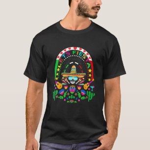 Lets Fiesta Cinco De Mayo Funny Mexican Skull Cinc T-Shirt