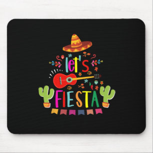 Let's Fiesta Cinco De Mayo Guitar Funny Mexican Pa Mouse Pad