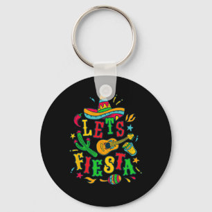 Let's Fiesta Cinco De Mayo Mexican Festival Party  Keychain