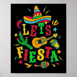 Let's Fiesta Cinco De Mayo Mexican Festival Party  Poster