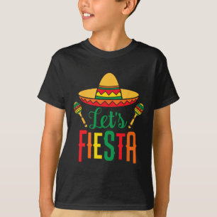 Let's Fiesta Cinco De Mayo Mexican Guitar Sombrero T-Shirt