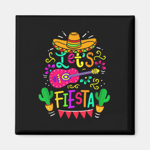 Lets Fiesta Cinco De Mayo Mexican Party Guitar Lov Magnet