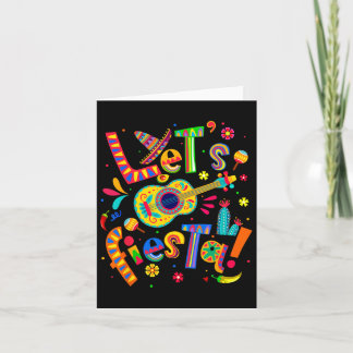 Let's Fiesta Cinco De Mayo Mexican Party Guitar Me Card