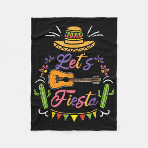 Lets Fiesta Cinco De Mayo Mexican Party Men Women Fleece Blanket
