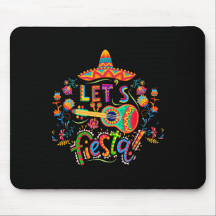 Let's Fiesta Cinco De Mayo Mexican Party Taco Guit Mouse Pad