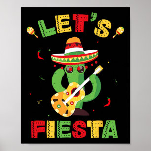 Let's Fiesta Cinco De Mayo Mexican Party Women Kid Poster