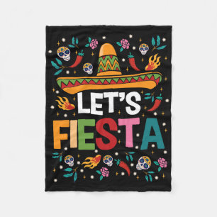 Let's Fiesta Cinco De Mayo Mexican Theme Party Gui Fleece Blanket