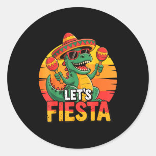 Let's fiesta classic round sticker